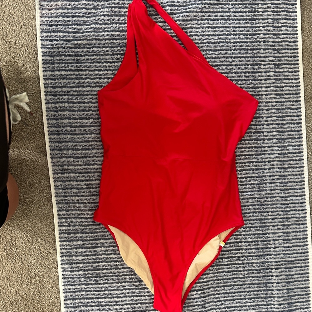 Summersalt Red One-Shoulder Swimsuit